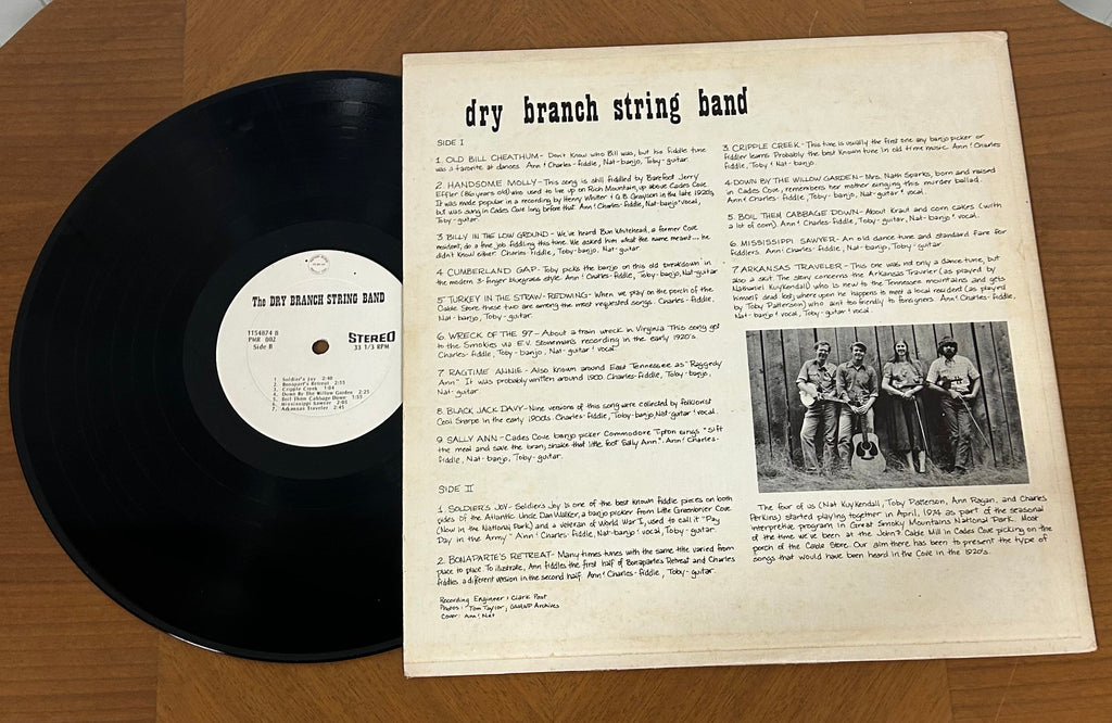 Vintage, The Dry Branch String Band, 33 RPM Record