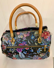 Load image into Gallery viewer, Valentina Genuine Leather Women’s Floral Handbag Gently Used
