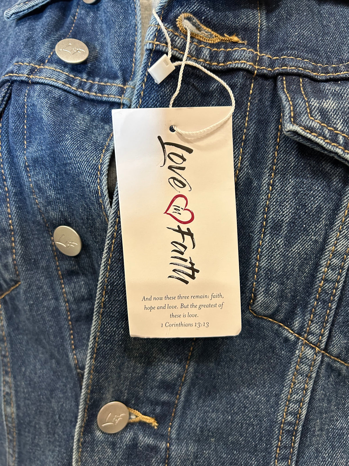 Love in Faith, Denim jacket, size XL