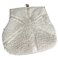 Vintage, white beaded evening bag