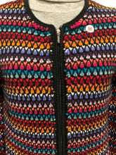 Load image into Gallery viewer, Coldwater Creek Full Zip Colorful Cardigan Size M
