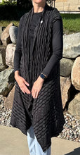 Load image into Gallery viewer, Chateau et Ce’ci, long, black &amp; gray vest, size XL
