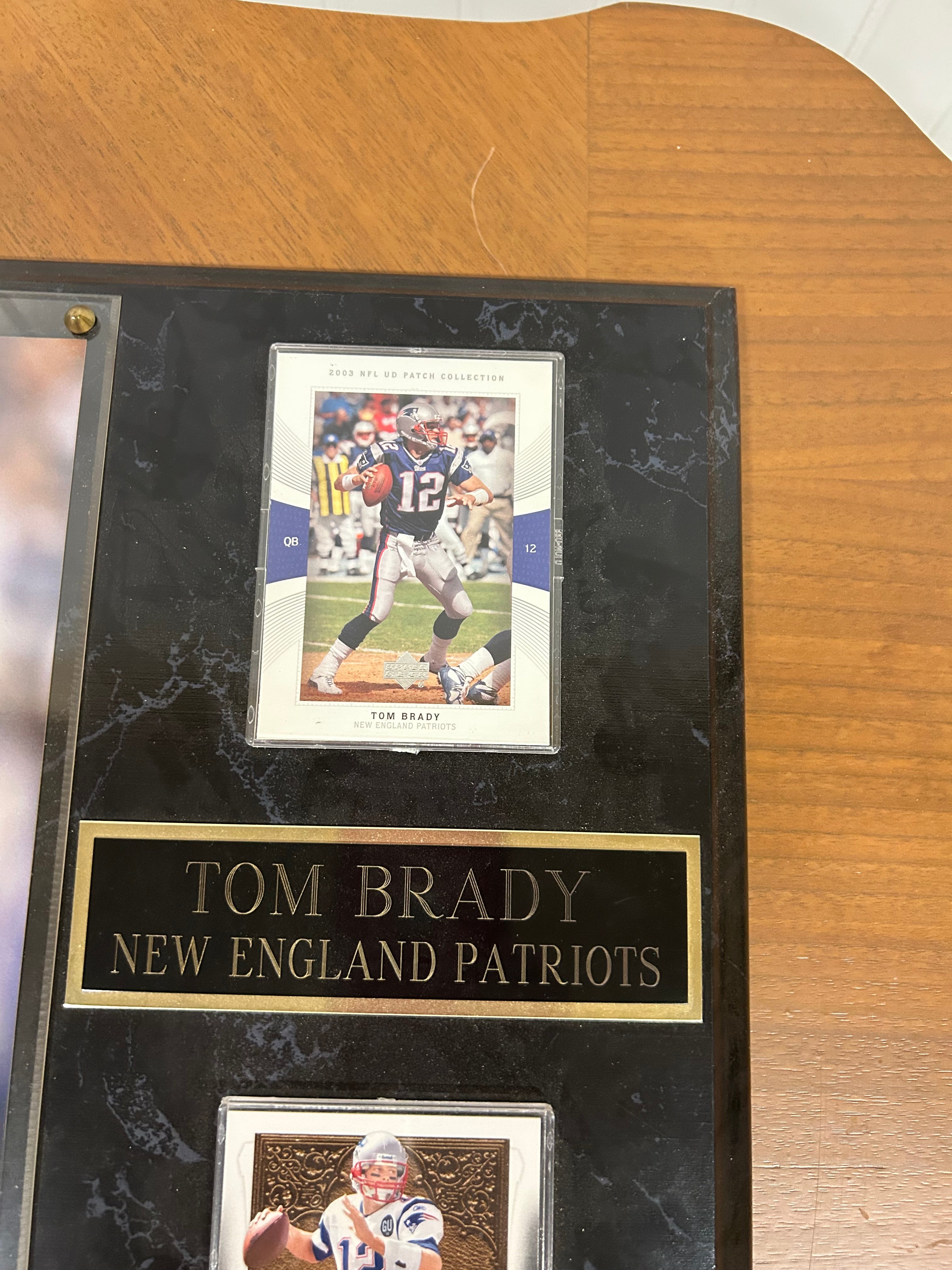 Tom Brady football plaque