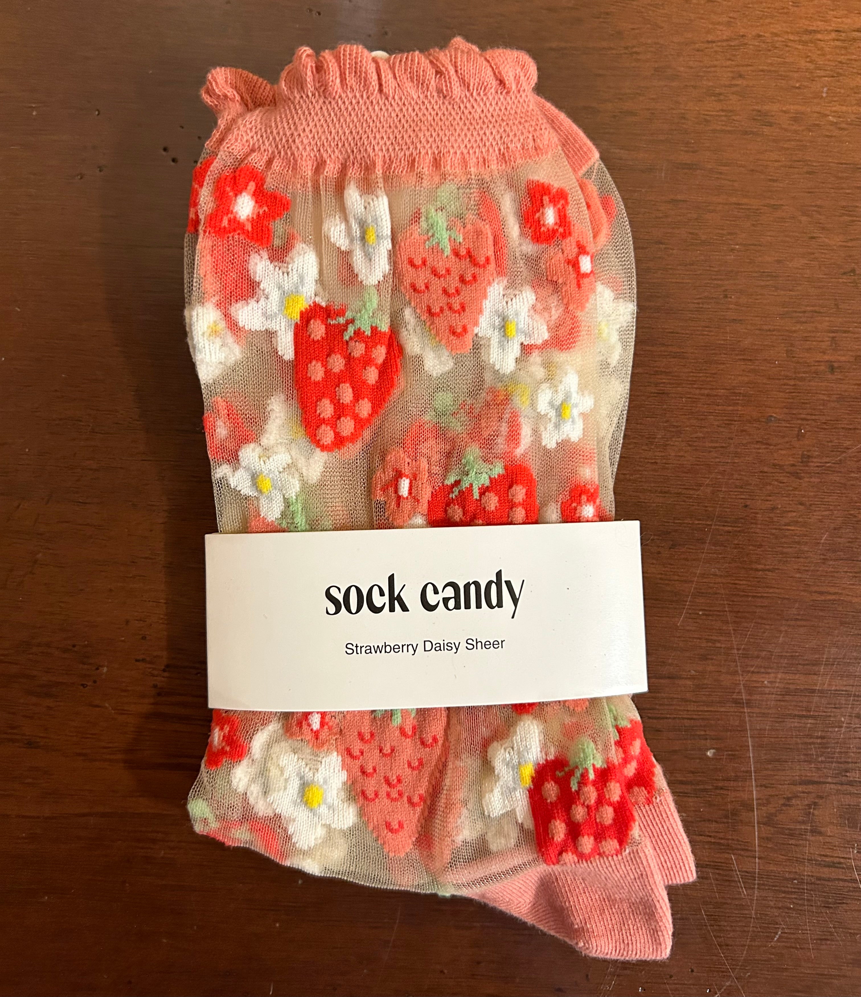 Sock Candy, strawberry daisy, socks