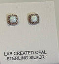 Opal & Sterling Silver Earrings