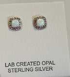 Opal & Sterling Silver Earrings