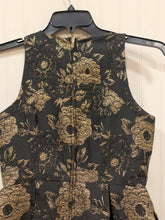 Load image into Gallery viewer, Ann Taylor Gold &amp; Black Brocade Dress Size 4 New Holiday Party
