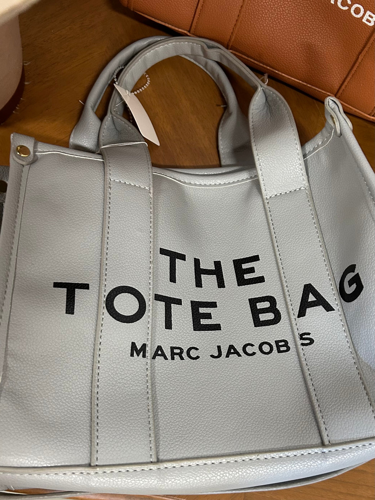 Marc Jacobs, leather tote bag, Carmel