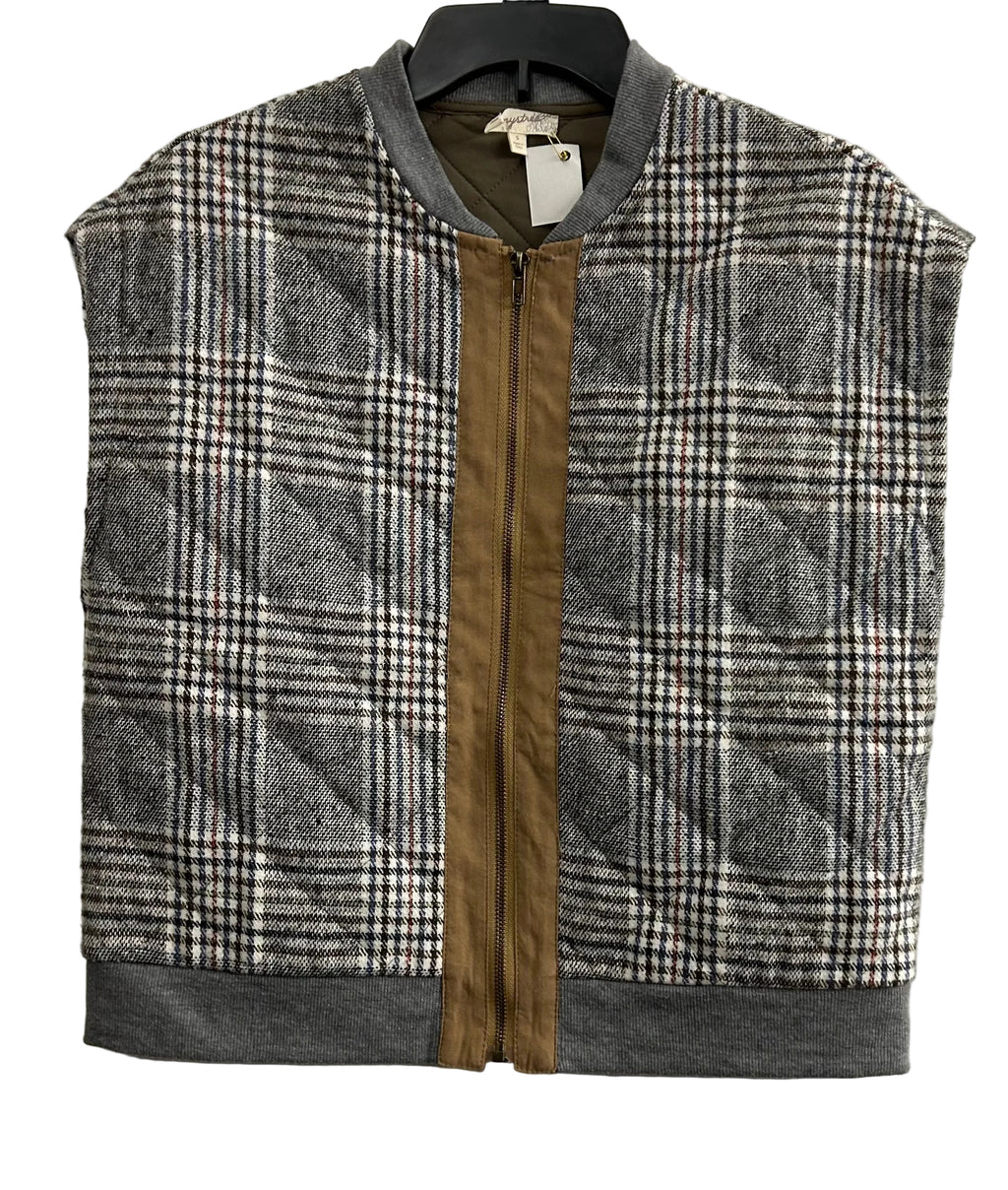 Mystree, plaid vest, size Small