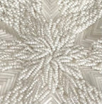 Vintage, white beaded evening bag