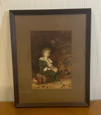 Vintage, “Bubbles”framed print, by Millais