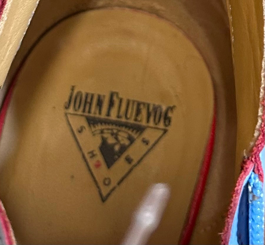John Fluevog, Modotti Blue booties, size 8 1/2