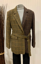Load image into Gallery viewer, Tweed Belted Jacket, Size Large
