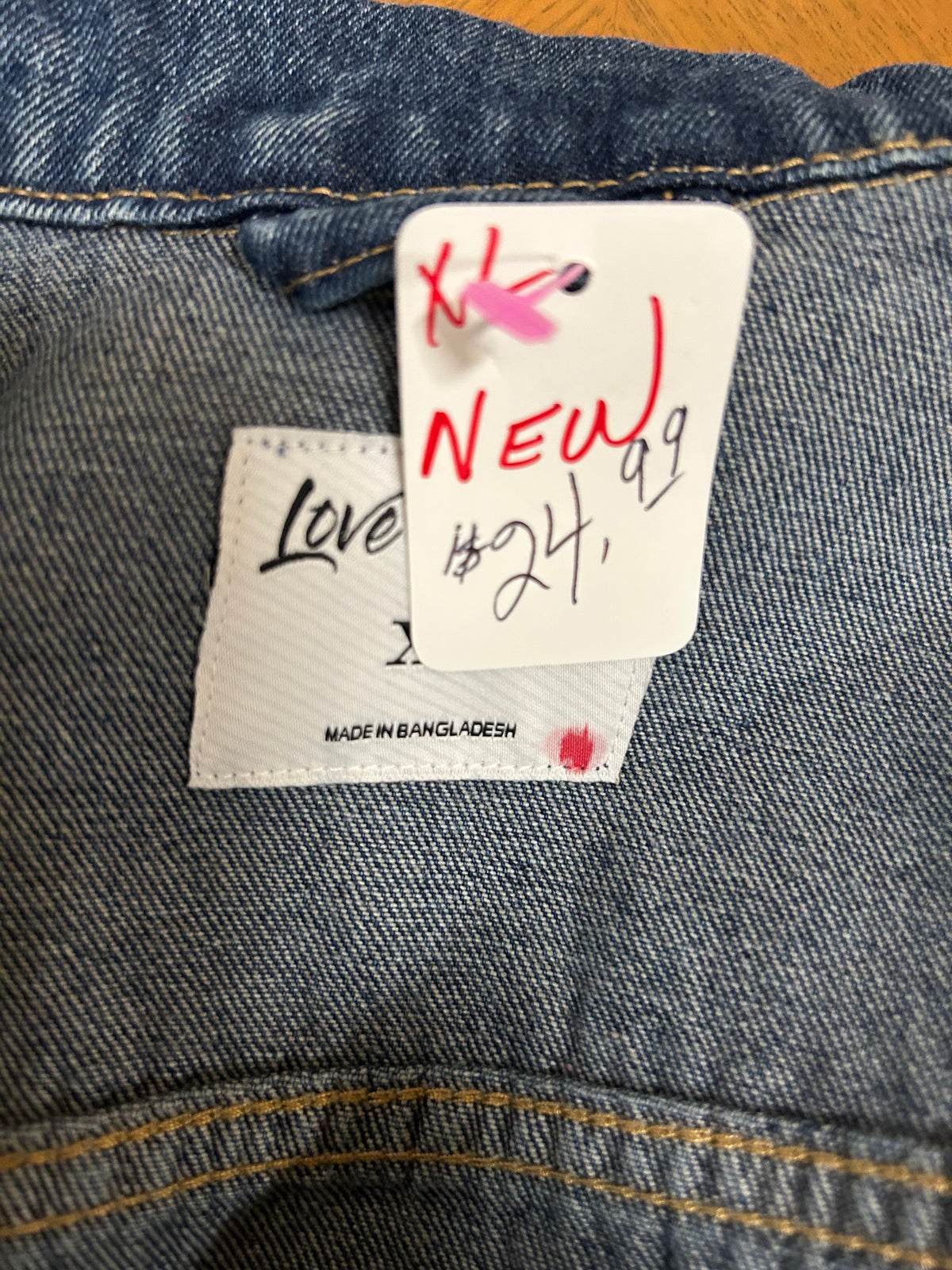 Love in Faith, Denim jacket, size XL