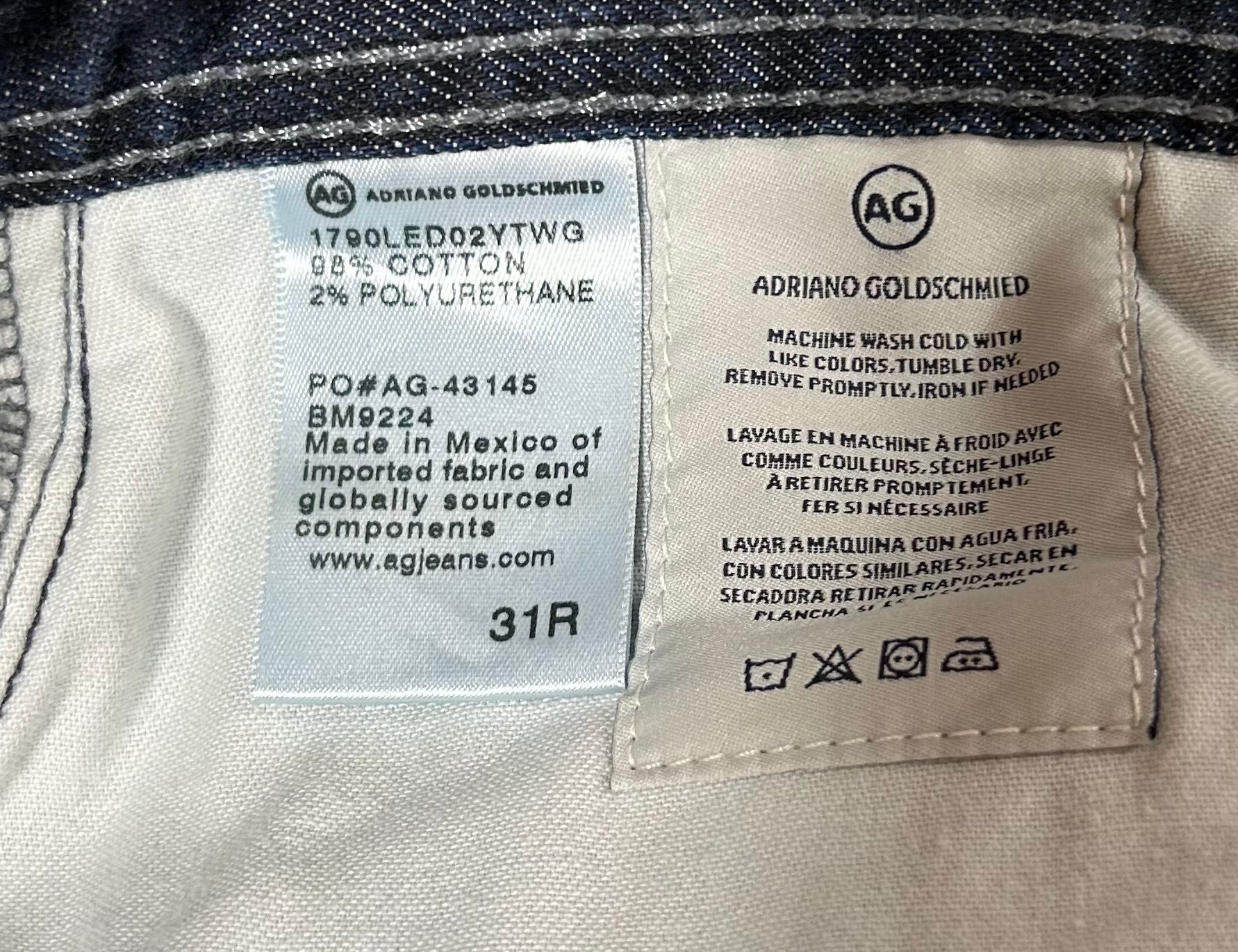 Adriano Goldschmied, Blue Denim, Men's size 31R