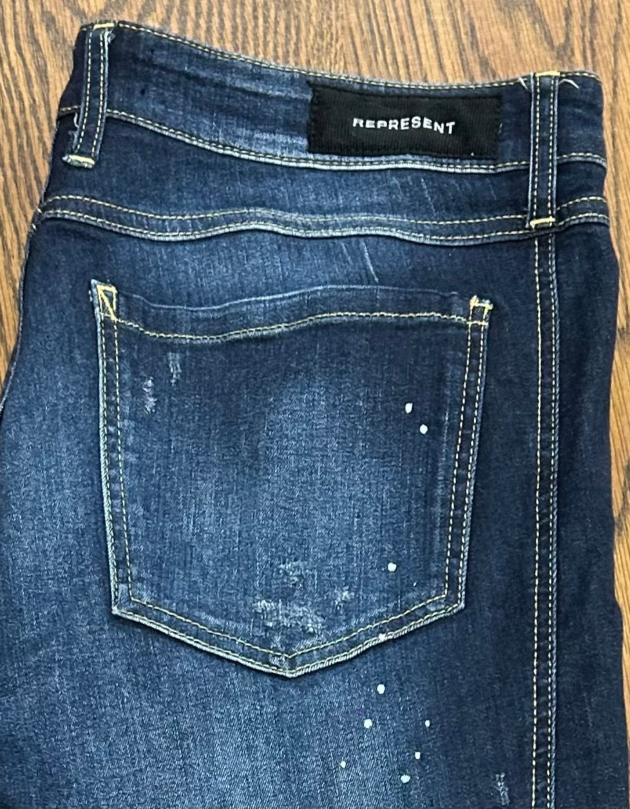 Represent, Blue Denim, Men's size 34
