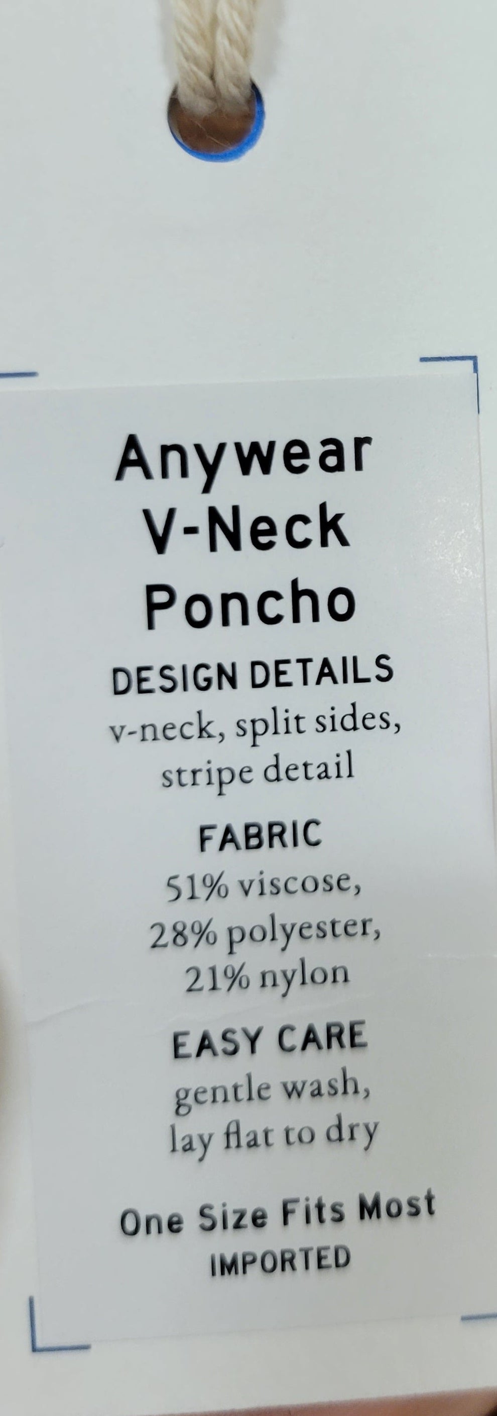 Mersea, Poncho, one size fits most