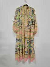 Load image into Gallery viewer, Colorful Balloon Sleeve Dress
