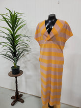 Load image into Gallery viewer, Orange and Beige Striped Terry Dress, size Small
