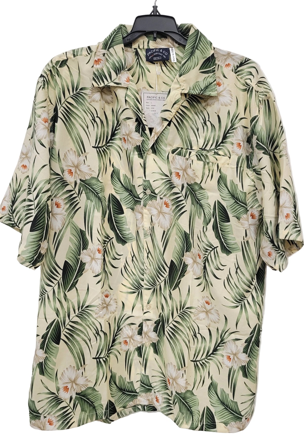 Pacific & Co, Tropical Shirt, size Large