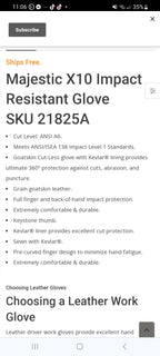Majestic, x10, Impact-Resistent, Gloves