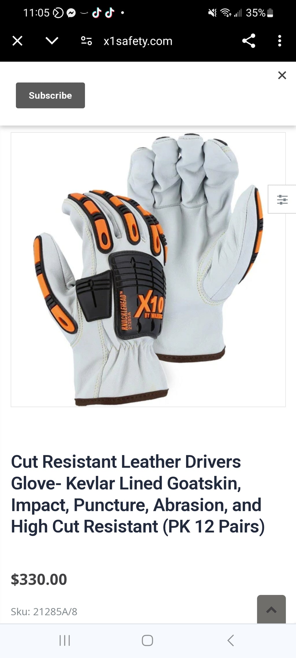 Majestic, x10, Impact-Resistent, Gloves