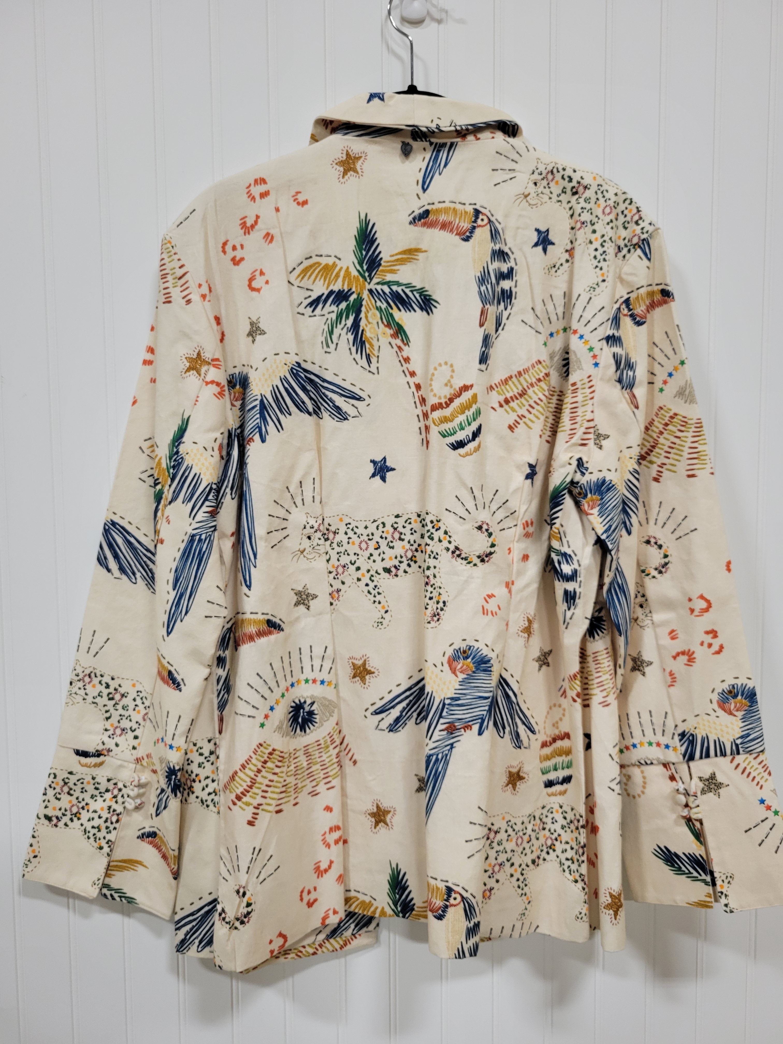 Tropical Print Blazer, size Medium
