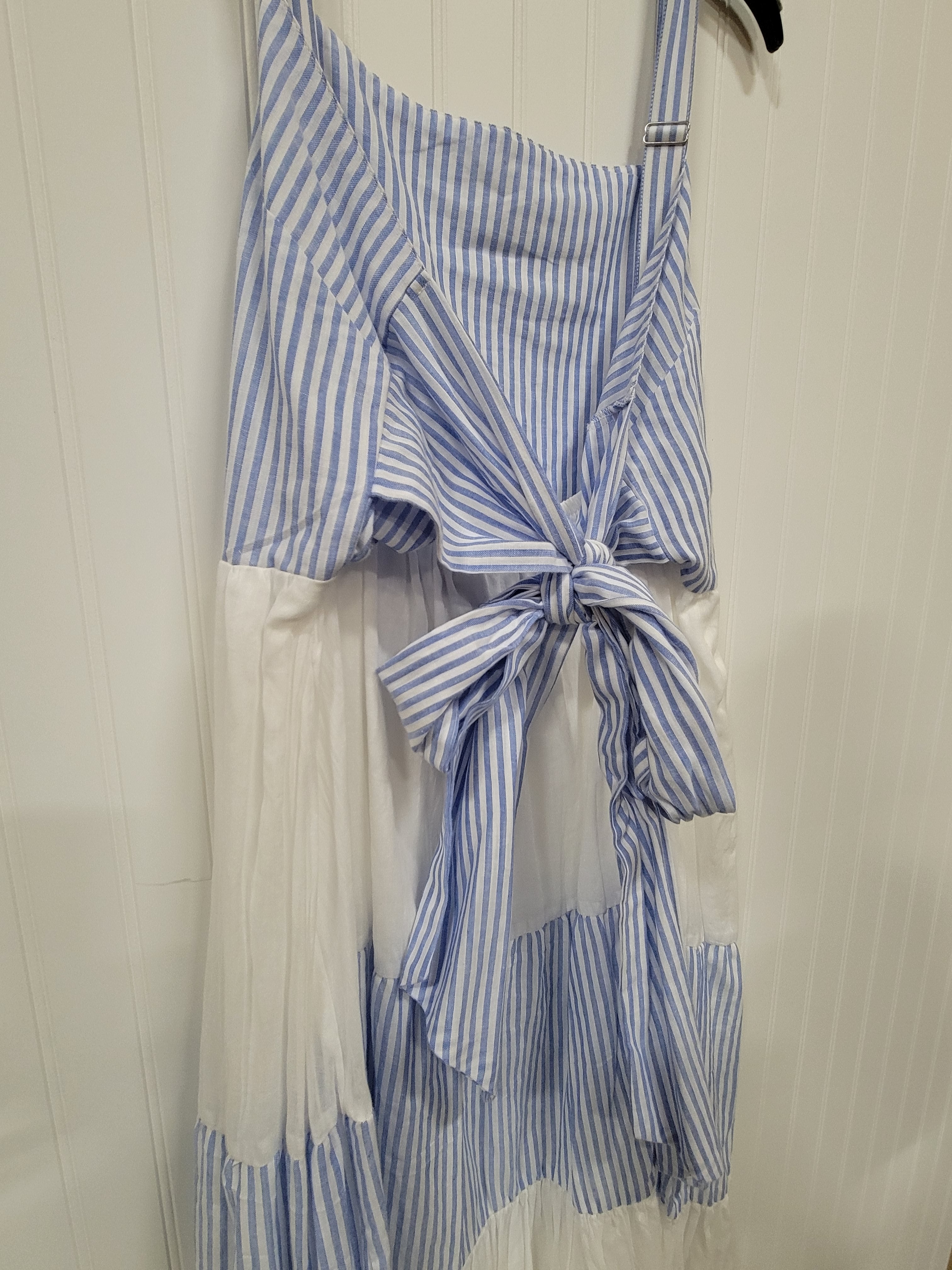 Blue Striped/White Block Dress, size XL