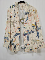 Tropical Print Blazer, size Medium